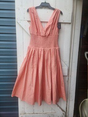 kate spade pink and orange dress Twist Bodice Colorblocked Dress